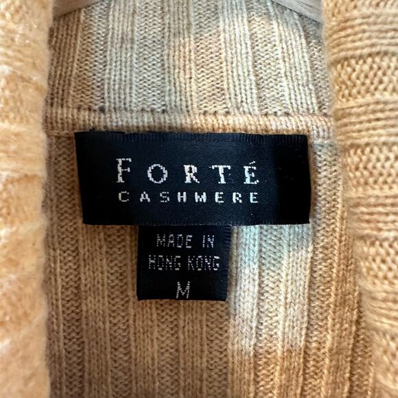Forte Cashmere Ribbed Turtleneck Sweater M Medium Vintage - Picture 3 of 10